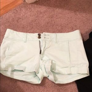 Mint green shorts